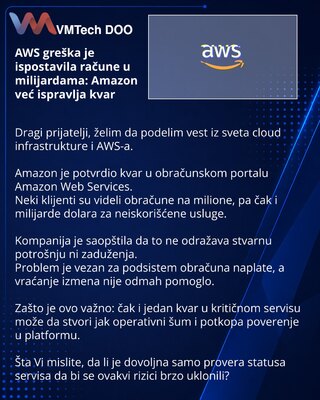 AWS greška je ispostavila račune u milijardama: Amazon već ispravlja kvar
