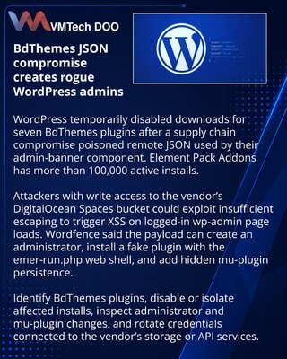 Подмена JSON в плагинах BdThemes создавала администраторов WordPress