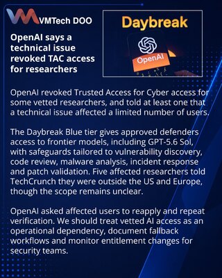 Tehnički problem ukinuo TAC pristup delu OpenAI istraživača