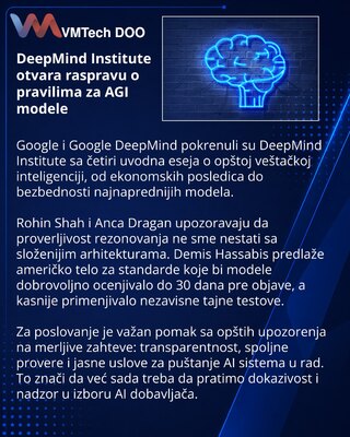DeepMind Institute predlaže merila za bezbedniji razvoj AGI-ja