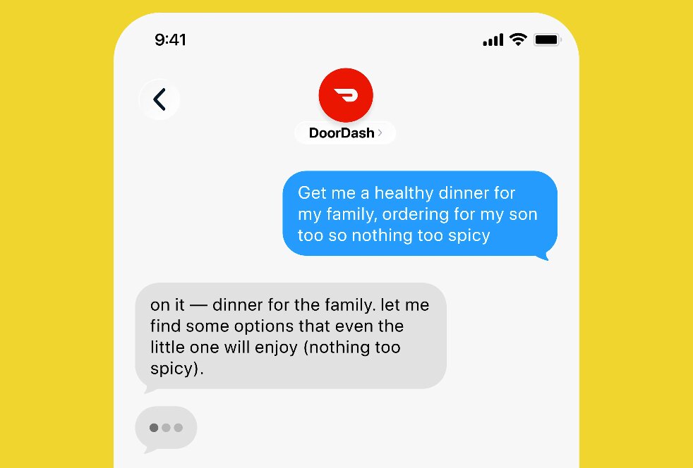 DoorDash introduces food-ordering agent in Apple Messages