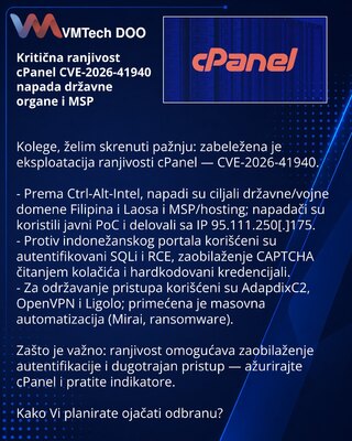 Критическая уязвимость cPanel CVE-2026-41940 атакует госструктуры и MSP