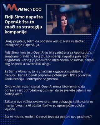 Fidji Simo napušta OpenAI: šta to znači za strategiju kompanije