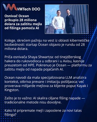 Основатель Ocean привлёк $28 млн на защиту почты от фишинга с помощью ИИ