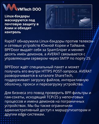 Rapid7: Linux-бэкдоры скрываются под видом почтовой защиты в Азии