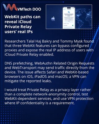WebKit proxy bypasses may expose iCloud Private Relay IP addresses