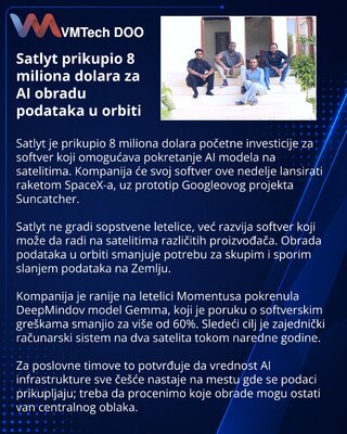 Satlyt получила $8 млн на ПО для запуска ИИ на спутниках