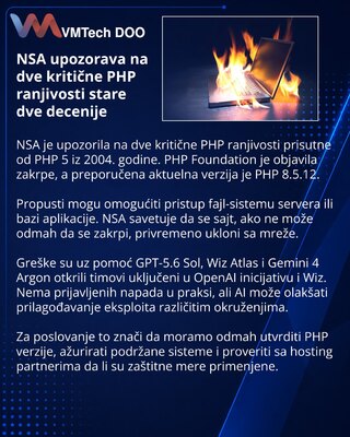 NSA upozorava na kritične PHP propuste stare više od dve decenije