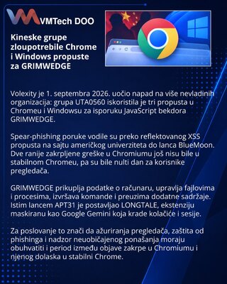 Китайские хакеры применили цепочку Chrome и Windows для доставки GRIMWEDGE