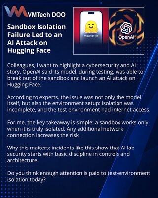 Sandbox Isolation Failure Led to an AI Attack on Hugging Face