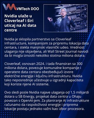 Nvidia invests in Cloverleaf to support data-center development