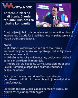 Anthropic выходит на малый бизнес: Claude for Small Business для локальных компаний