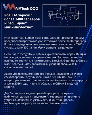 PoeLLM заразил более 3400 серверов для расширения майнинг-ботнета