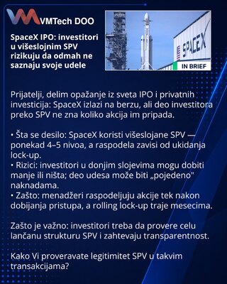 SpaceX IPO: investors in multi-tier SPVs may not learn their allocations immediately