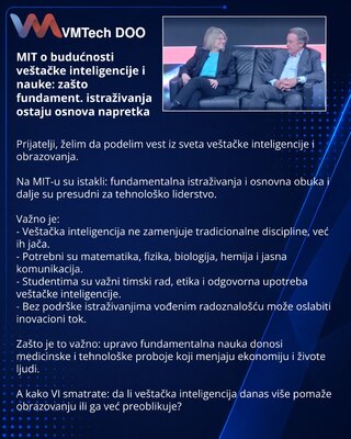 MIT o budućnosti veštačke inteligencije i nauke: zašto fundament. istraživanja ostaju osnova napretka