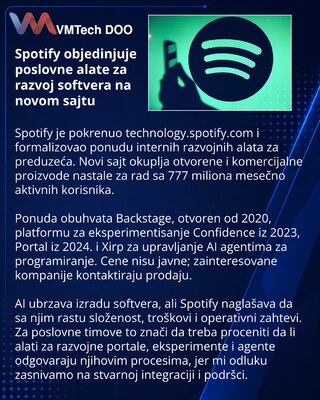 Spotify формализует продажи внутренних инструментов для разработки