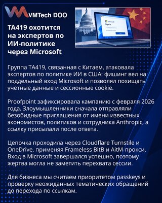 TA419 нацелилась на экспертов по политике ИИ в США