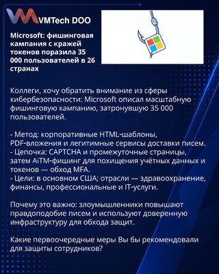 Microsoft: fišing kampanja sa krađom tokena pogodila 35.000 korisnika u 26 zemalja