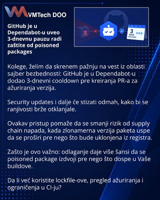 GitHub introduces a 3-day Dependabot pause to defend against poisoned packages