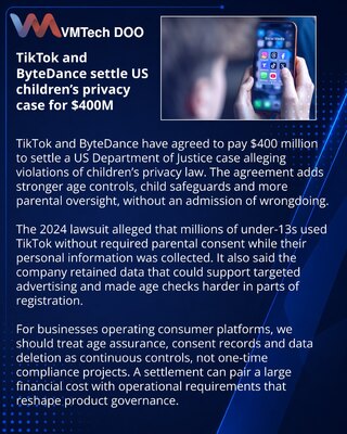 TikTok i ByteDance sklopili nagodbu od 400 miliona dolara