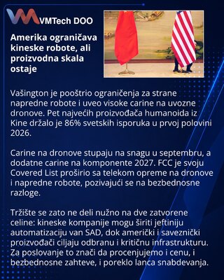 Ograničenja SAD menjaju globalnu utakmicu dronova i humanoida