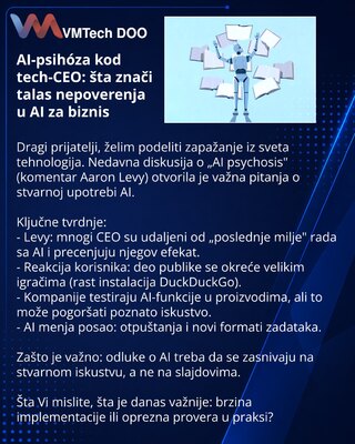 AI-psihóza kod tech-CEO: šta znači talas nepoverenja u AI za biznis