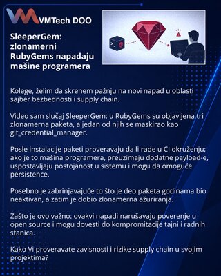 SleeperGem: вредоносные RubyGems атакуют машины разработчиков