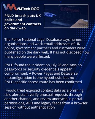 UK police and government contact details exposed in PNLD breach